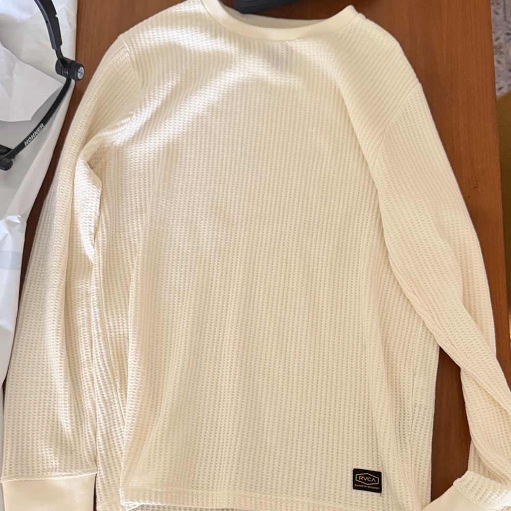 RVCA Off-White Men's Crewneck Sweater